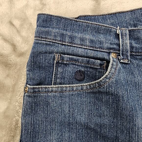 Gloria Vanderbilt Jeans Womens 14 Blue Amanda Capri High Rise Cuffed Stretch - Picture 2 of 14